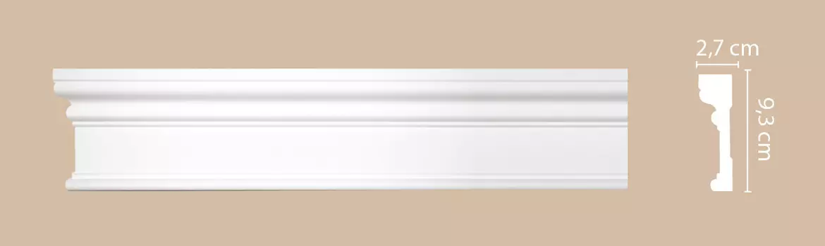 Молдинг гладкий DECOMASTER A029 (93*27*2000мм)