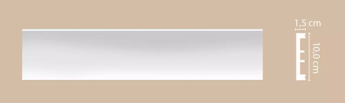 Молдинг гладкий DECOMASTER A163 (100*15*2000мм)