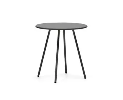 Montjoi Круглый уличный стол из стали с серой отделкой D70 см