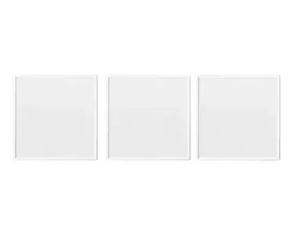 Набор белых рамок из алюминия ROUNDED 9 - 3 шт - 30x30 см