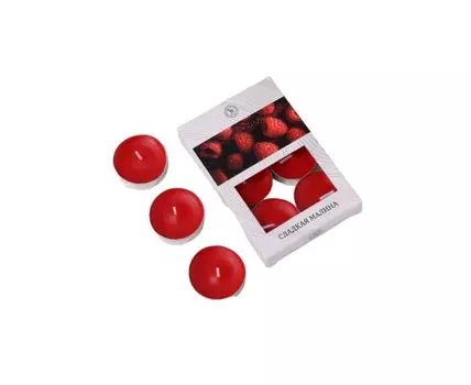 Набор чайных свечей ароматизированных Сладкая малина