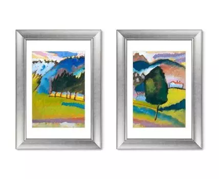 Набор из 2-х репродукций картин в раме Landscape with Rolling Hills, 1910г. (мультиколор, 50,5)