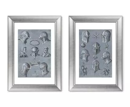 Набор из 2-х репродукций картин в раме Blad met helmen, 1593г. (мультиколор, 50,5)