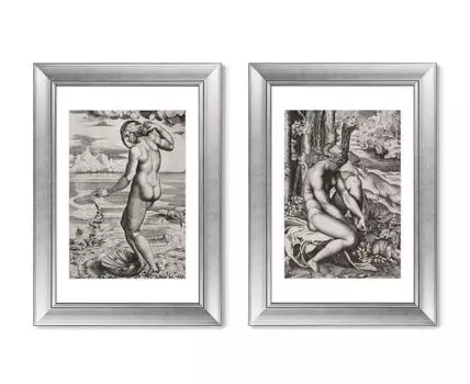 Набор из 2-х репродукций картин в раме The Birth of Venus, 1516г. (мультиколор, 50,5)
