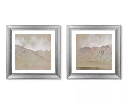 Набор из 2-х репродукций картин в раме The Ruby Range, Nevada, 1879г. (мультиколор, 60,5)
