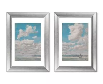 Набор из 2-х репродукций картин в раме Seascape with Open Sky, 1860г. (мультиколор, 50,5)