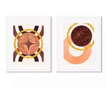 Набор из 2-х репродукций картин в раме Glamorous light (Белый, 52)