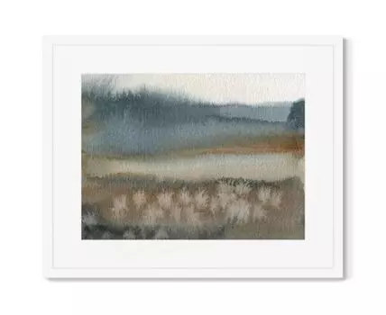 Набор из 2-х репродукций картин в раме Autumn colors No3 (Белый, 52)