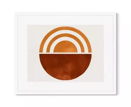 Набор из 2-х репродукций картин в раме Around the sun (Белый, 52)