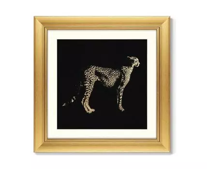 Набор из 2-х репродукций картин в раме The Golden Cats (Белый, 60,5)