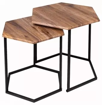 Набор из 2 столов журнальных МеталлАрт М003