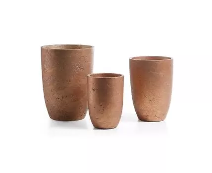 Набор из 3 горшков Lux медный