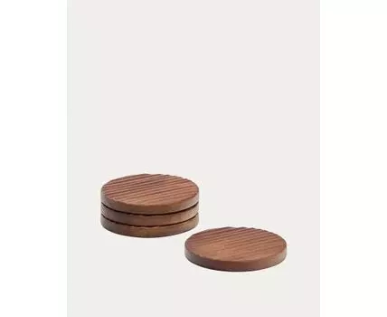 Набор из 4 подставок Rommu из акации