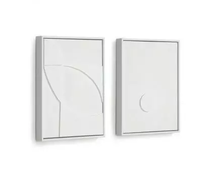 Набор из двух картин Brunella белых 32 х 42 см