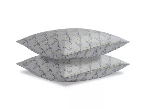 Набор из двух наволочек из сатина с принтом "Соцветие" Russian North