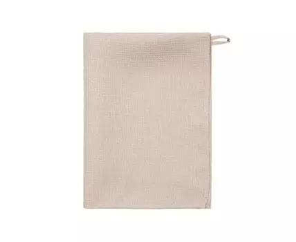 Набор из двух вафельных полотенец изо льна бежевого цвета Essential