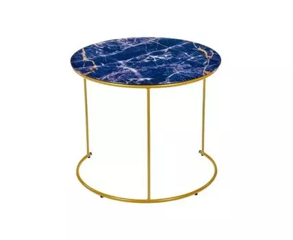 Набор кофейных столиков Tango (синий, золотистый)