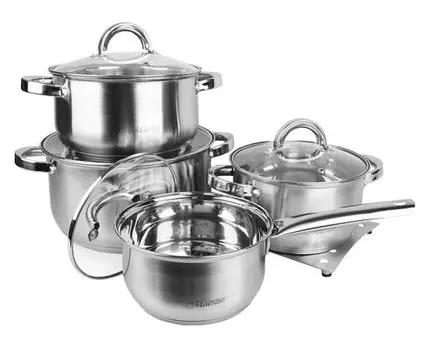 Набор кухонной посуды MR-2021 (Серебряный)