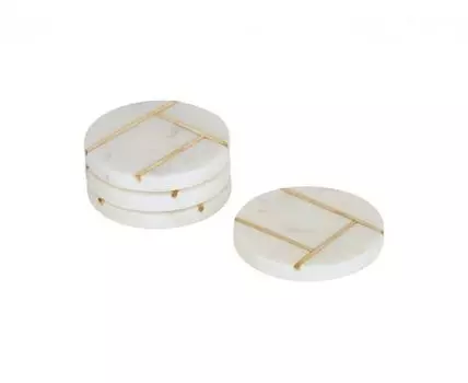 Набор подставок Tahis (белый, золотистый)