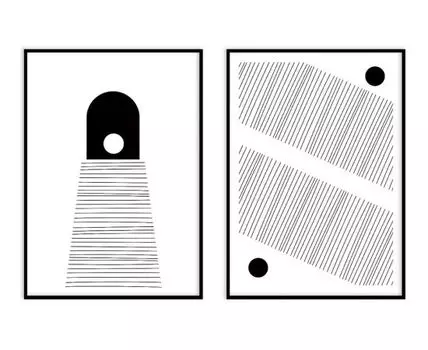 Набор постеров Абстракция №325, 2 шт.