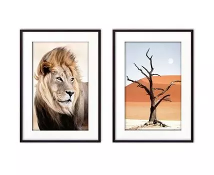 Набор постеров Африка №1 (Бежевый, 50)