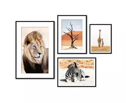 Набор постеров Африка №5 (Бежевый)