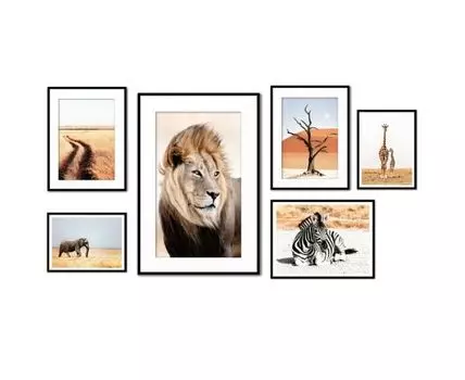 Набор постеров Африка №7 (Бежевый)