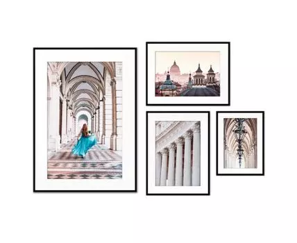 Набор постеров Архитектура №11 (Бежевый)