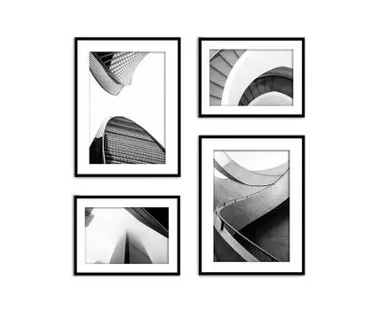 Набор постеров Архитектура №12 (Белый)