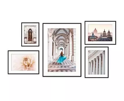 Набор постеров Архитектура №16 (Бежевый)