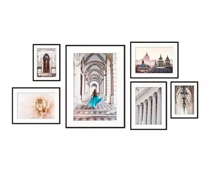 Набор постеров Архитектура №20 (Бежевый)