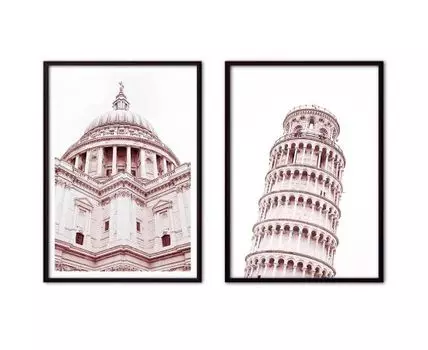 Набор постеров Архитектура №2 (Серый, 50)