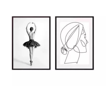 Набор постеров Балет №8 (Белый, 21)