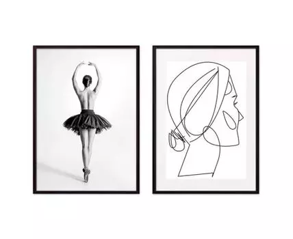 Набор постеров Балет №8 (Белый, 50)