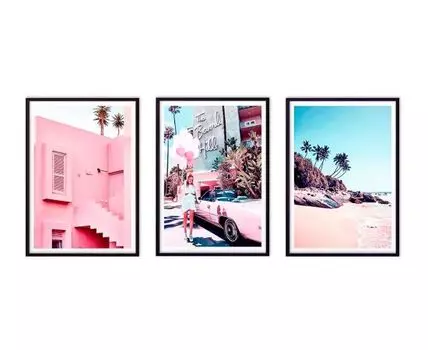 Набор постеров Беверли Хиллз №4 (Розовый, 30)