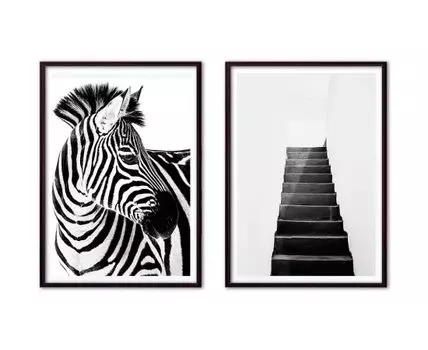 Набор постеров Черное и белое №1 (Белый)