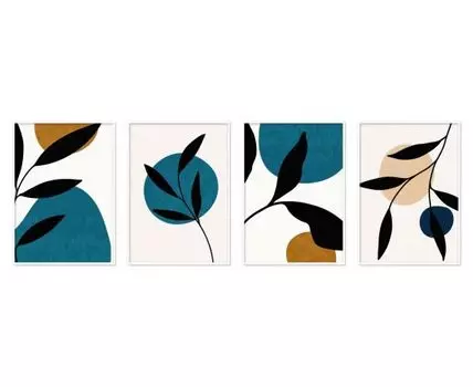 Набор постеров Цветы №62, 4 шт.