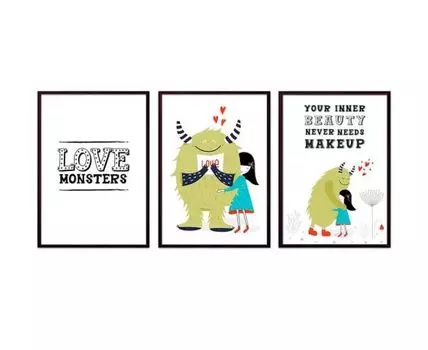 Набор постеров Детский №103 (Зеленый, 21)