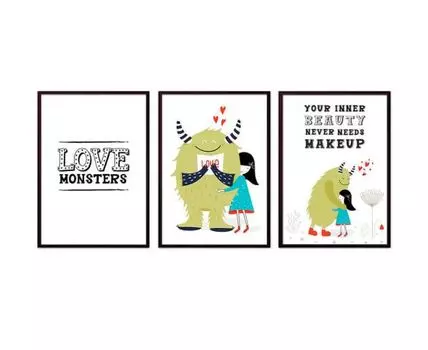 Набор постеров Детский №103 (Зеленый, 40)