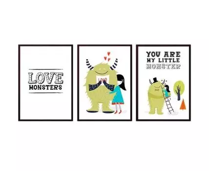 Набор постеров Детский №105 (Зеленый, 50)