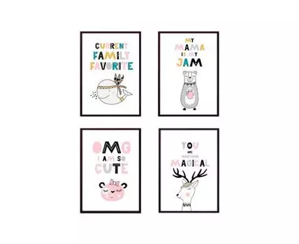 Набор постеров Детский №124 (Розовый, 40)