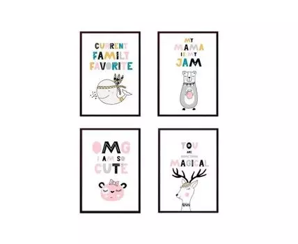 Набор постеров Детский №124 (Розовый, 50)