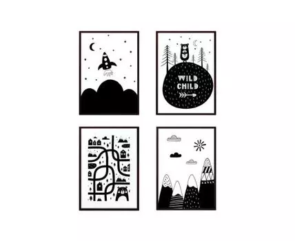 Набор постеров Детский №144 (Белый, 50)