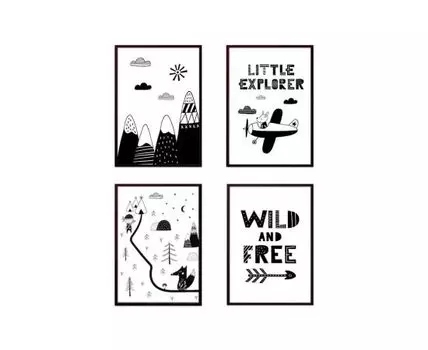 Набор постеров Детский №145 (Белый, 21)