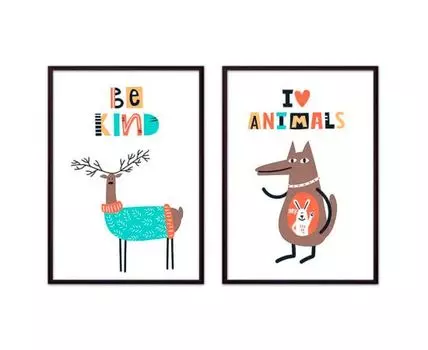 Набор постеров Детский №14 (Голубой, 40)