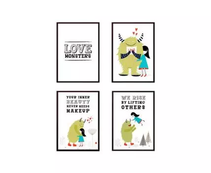 Набор постеров Детский №156 (Зеленый, 50)