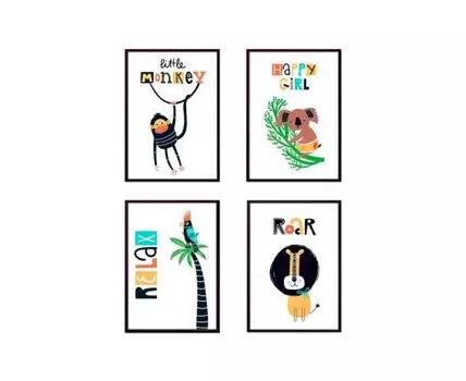 Набор постеров Детский №159 (оранжевый, 21)