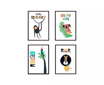 Набор постеров Детский №159 (оранжевый, 50)