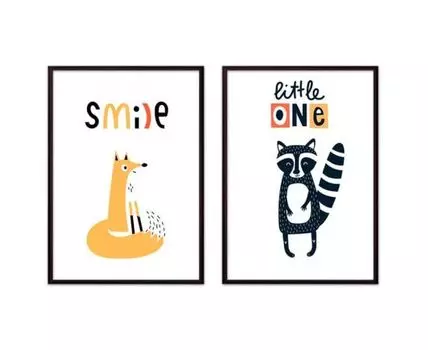 Набор постеров Детский №15 (оранжевый, 40)