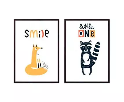 Набор постеров Детский №15 (оранжевый, 50)